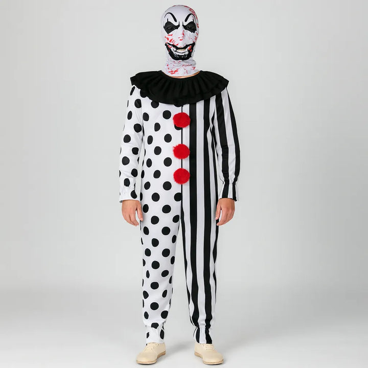 Costume Clown Noir et Blanc