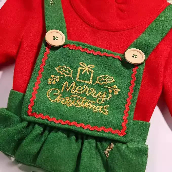 Costume Noël Elfe Homme en Polyester 