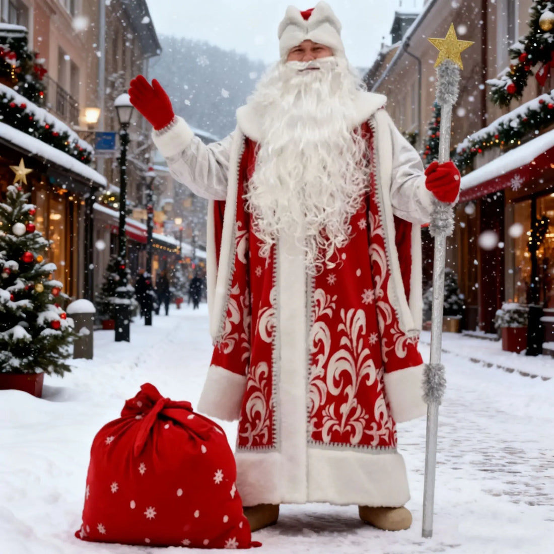Costume Père Noël Accessoirisé Flamboyant