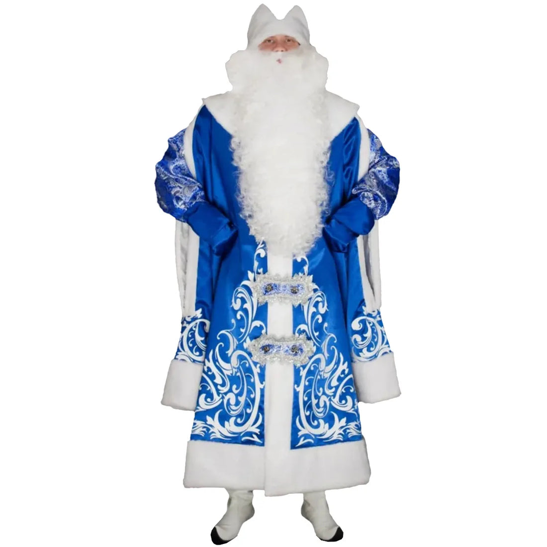 Costume Père Noël Bleu Accessoirisé Théâtral