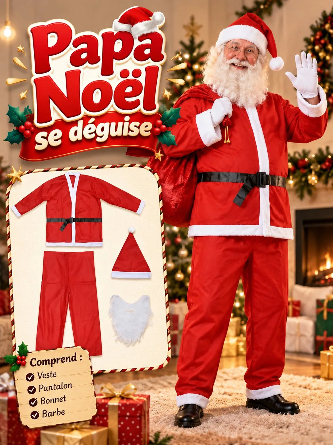 Costume Père Noël Confortable chic