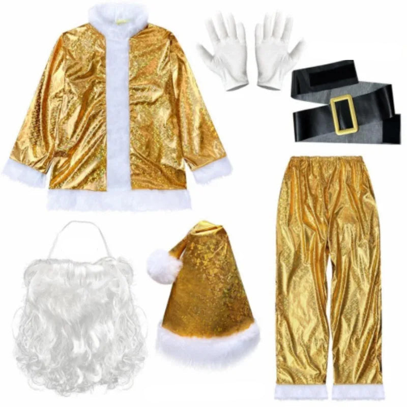 Costume Père Noël Doré accessoires