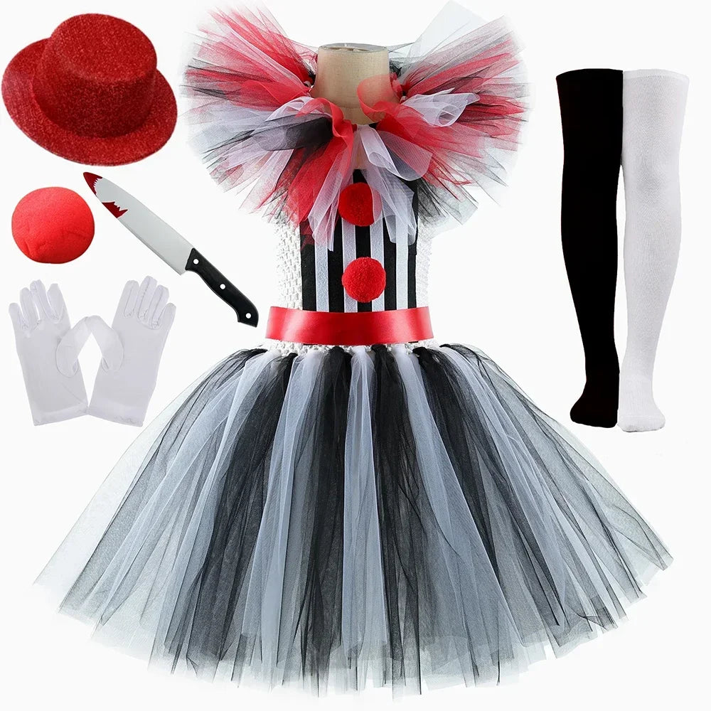 Costume de Clown Tueur Fille Original complet