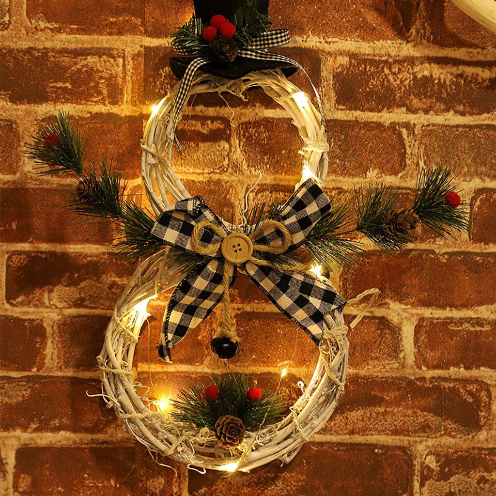 Couronne Bonhomme de Neige Design Raffiné