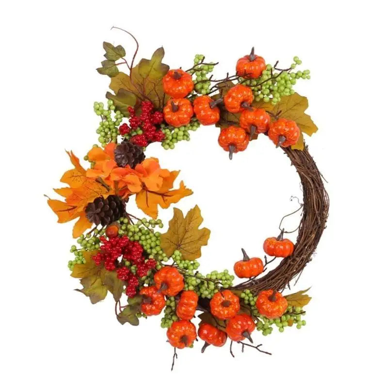 Couronne Feuilles de Citrouilles Unique