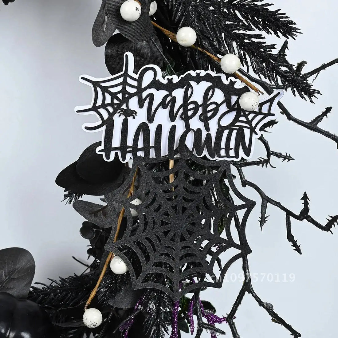 Couronne Halloween Squelette Stylé