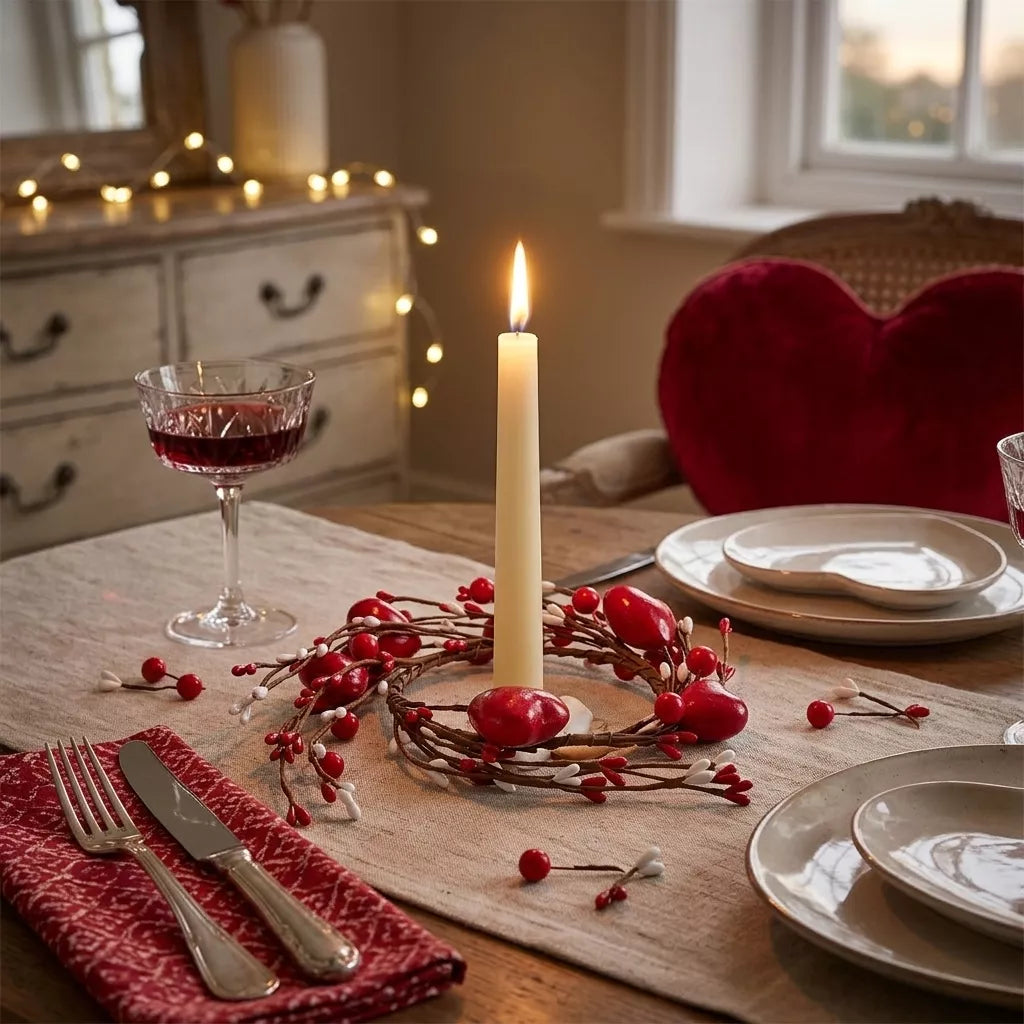 Couronne de Cœurs Bougeoir Saint-Valentin Original
