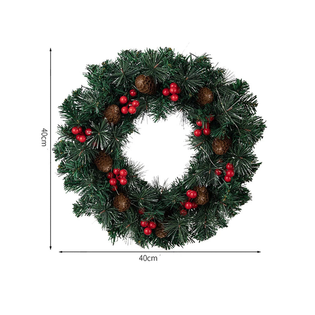 Couronne de Noël Baies Rouges