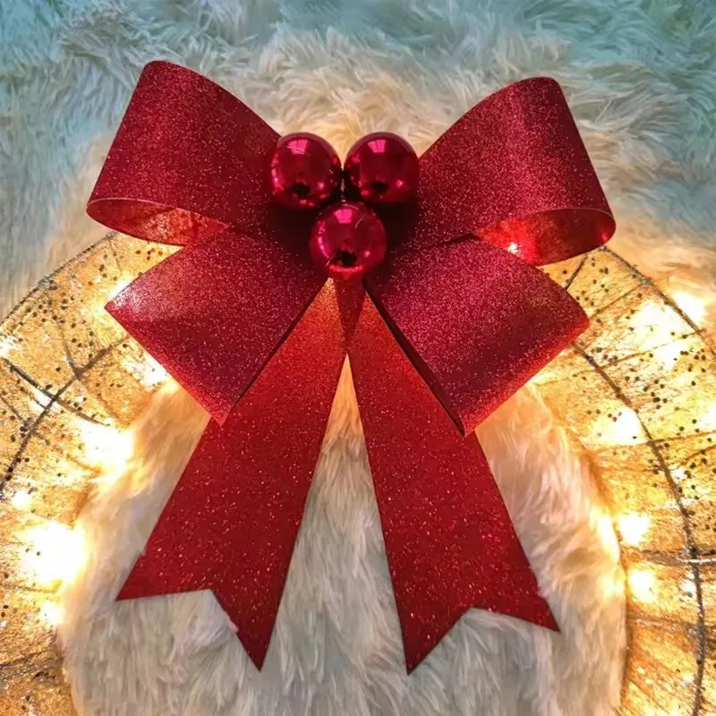 Couronne de Noël Lumineuse Design Nœud