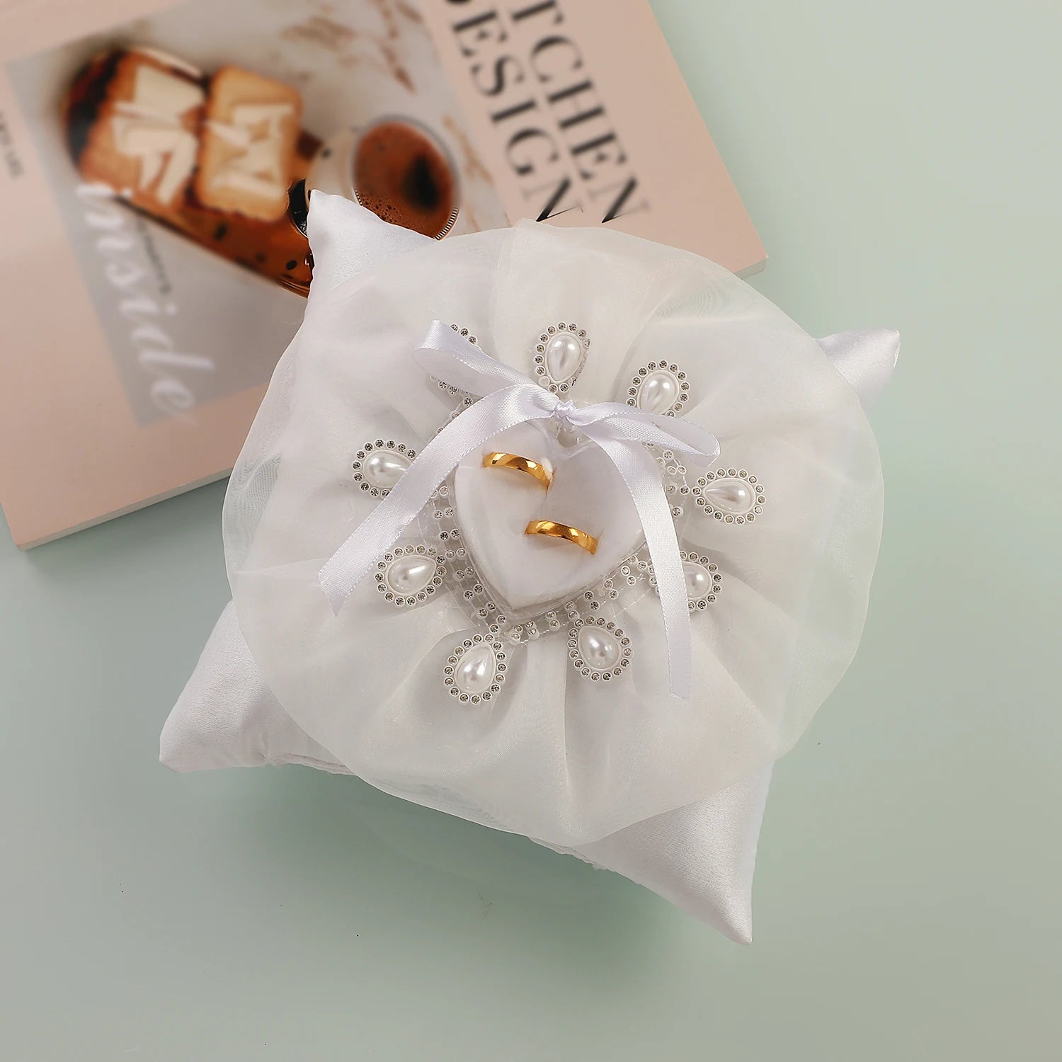 Coussin Alliance Blanc à Perles