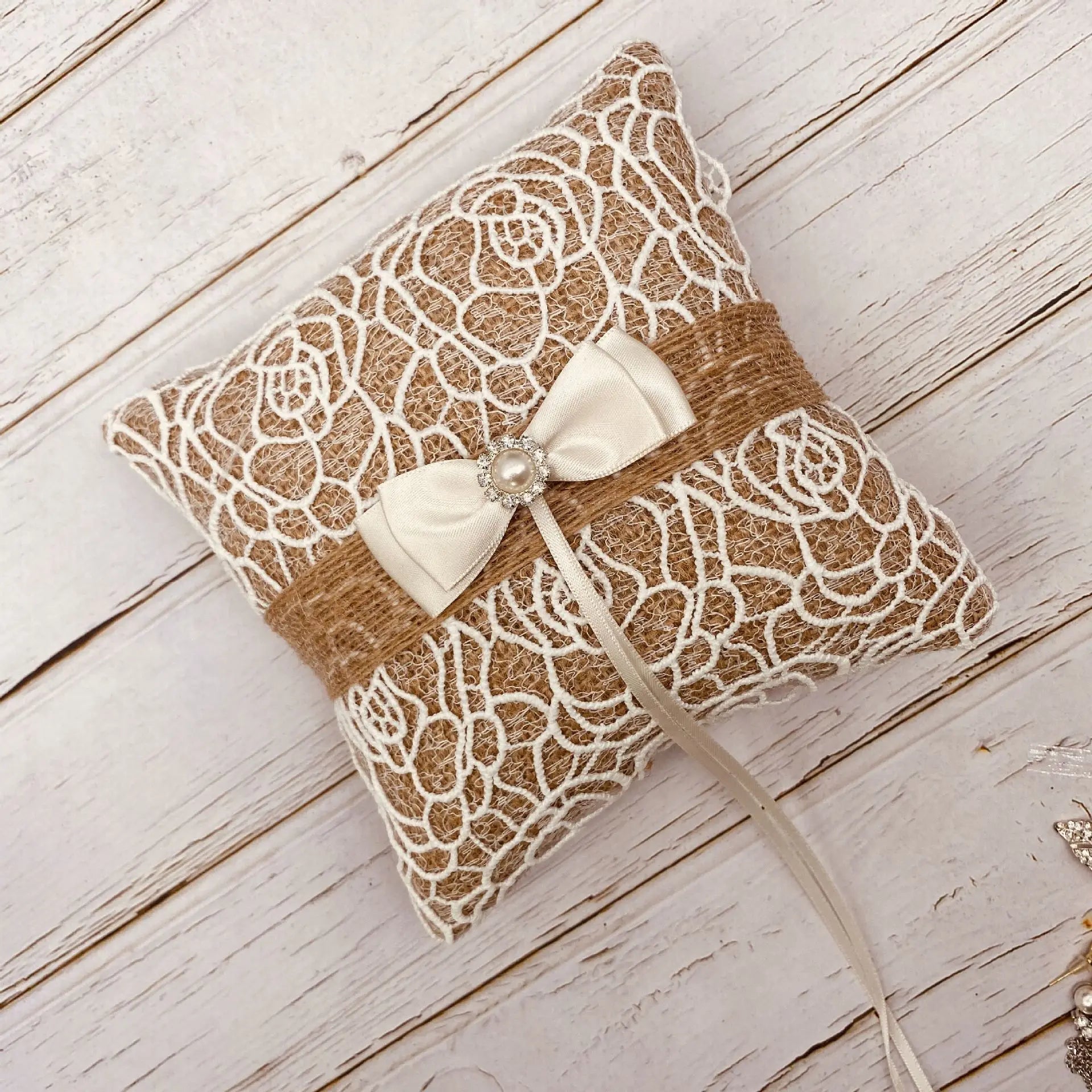 Coussin Alliance Boho en Jute Chic