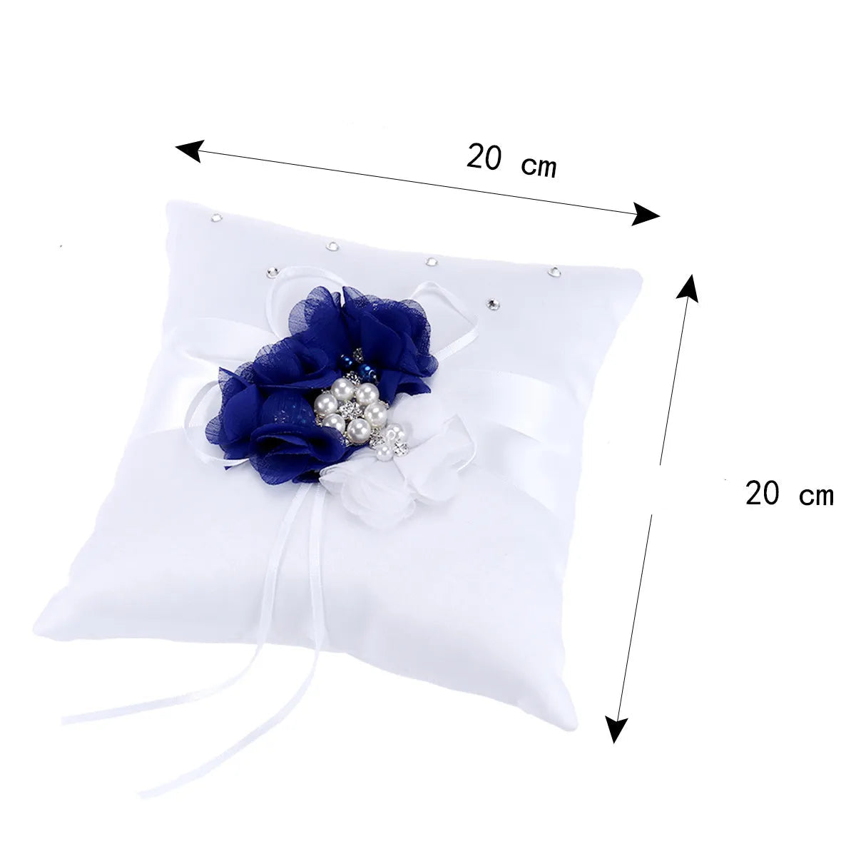 Coussin Alliance à Fleurs Bleues Chic