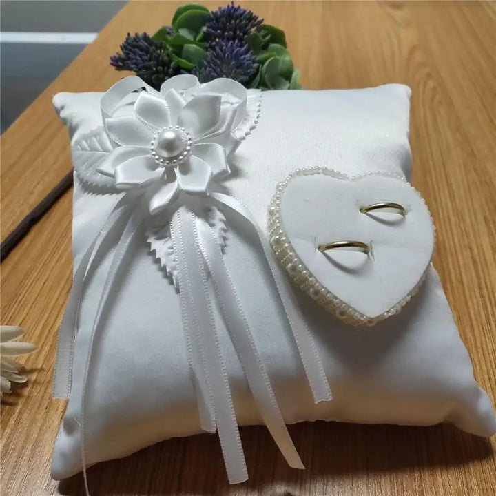 Coussin Alliances Mariage à Fleur