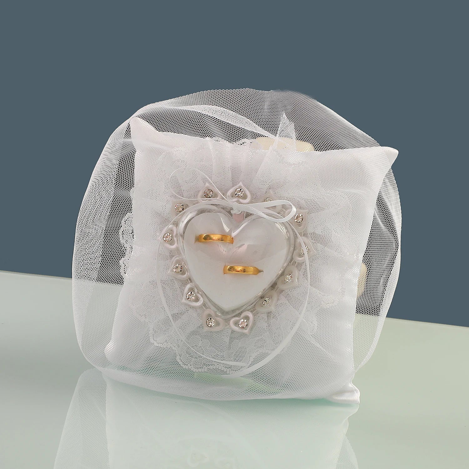 Coussin Anneaux Mariage à Voile Durable