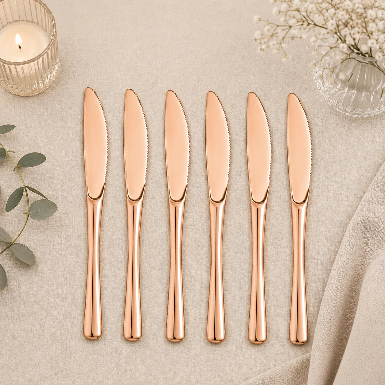 Couteaux Anniversaire Rose Gold Originaux