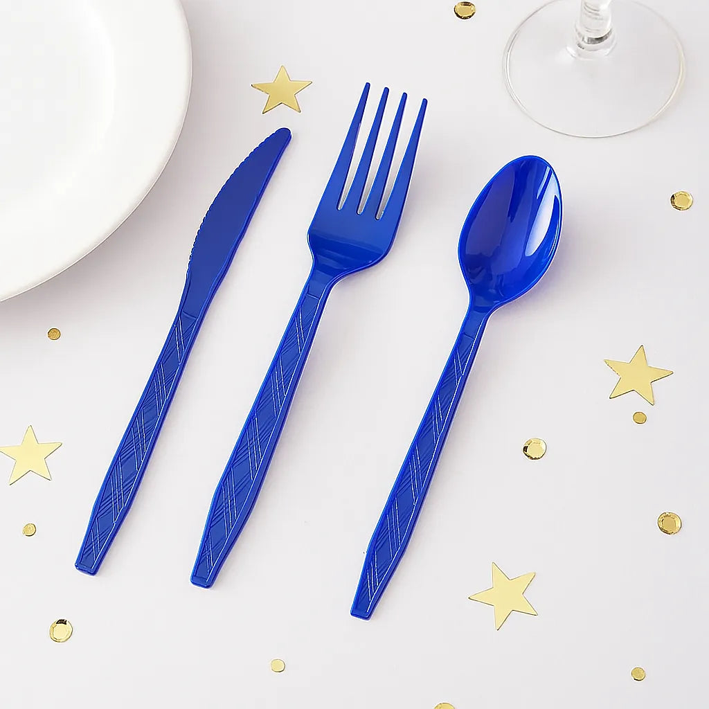 Couverts Jetables Bleus 1