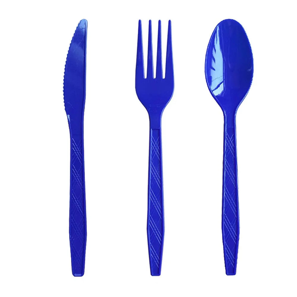 Couverts Jetables Bleus