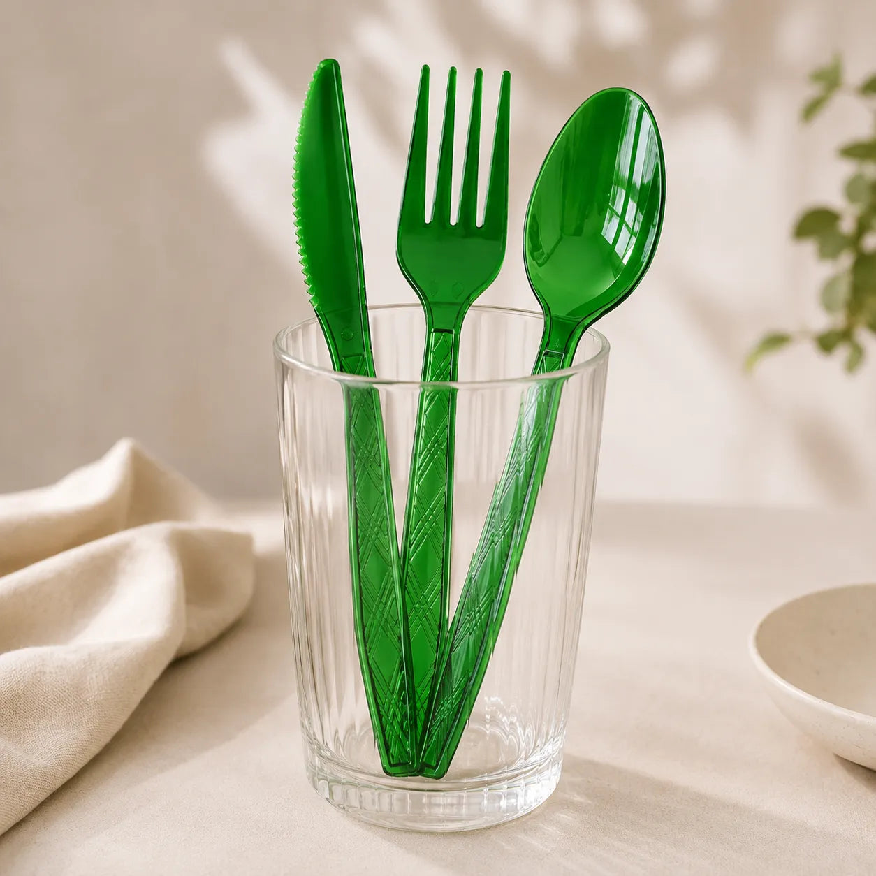 Couverts Jetables Verts Originaux