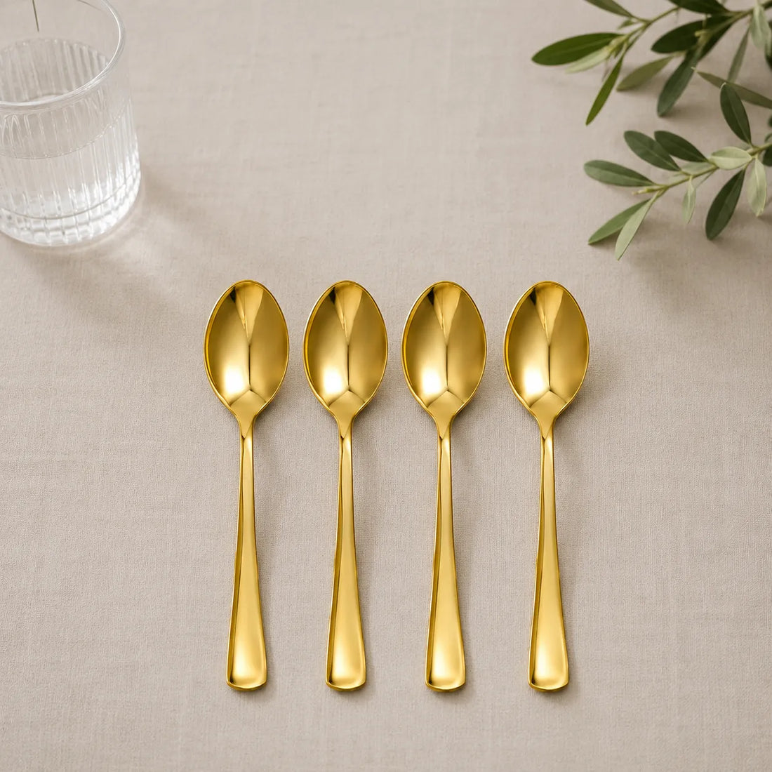 Cuillère Jetable Dorée Unique
