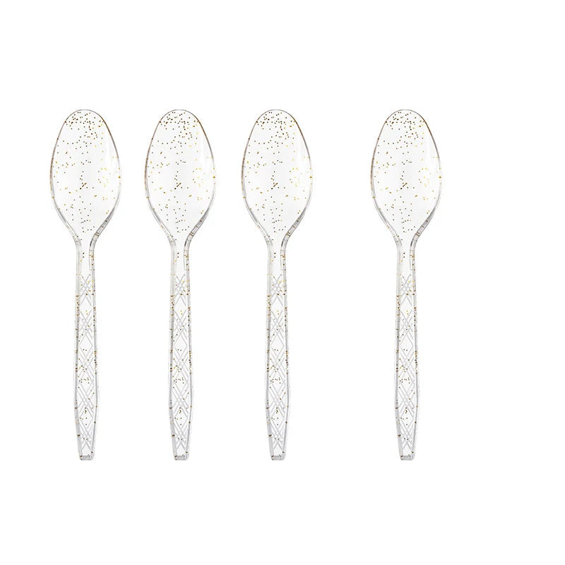 Cuillères Jetables Pailletées