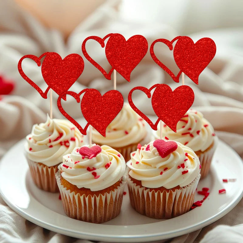 CupCake Topper Cœur Rouge