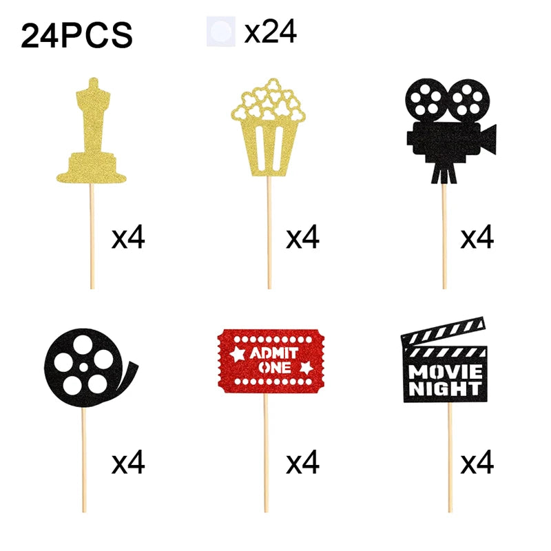 Cupcake Topper Cinéma Durable