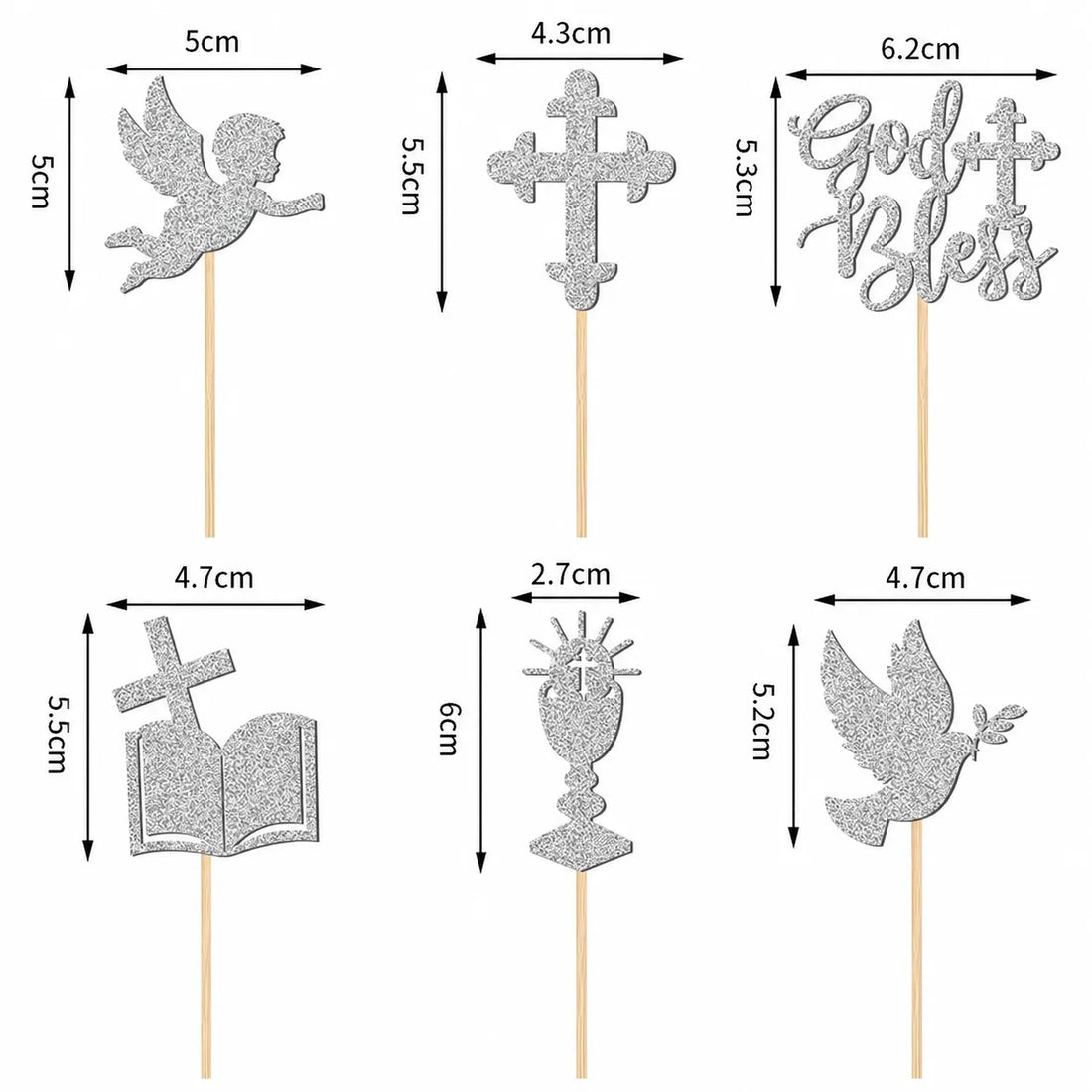 Cupcake Topper Thème Chrétien Durable