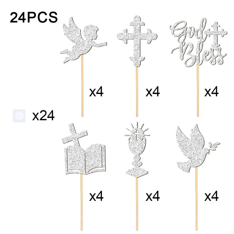 Cupcake Topper Thème Chrétien Unique