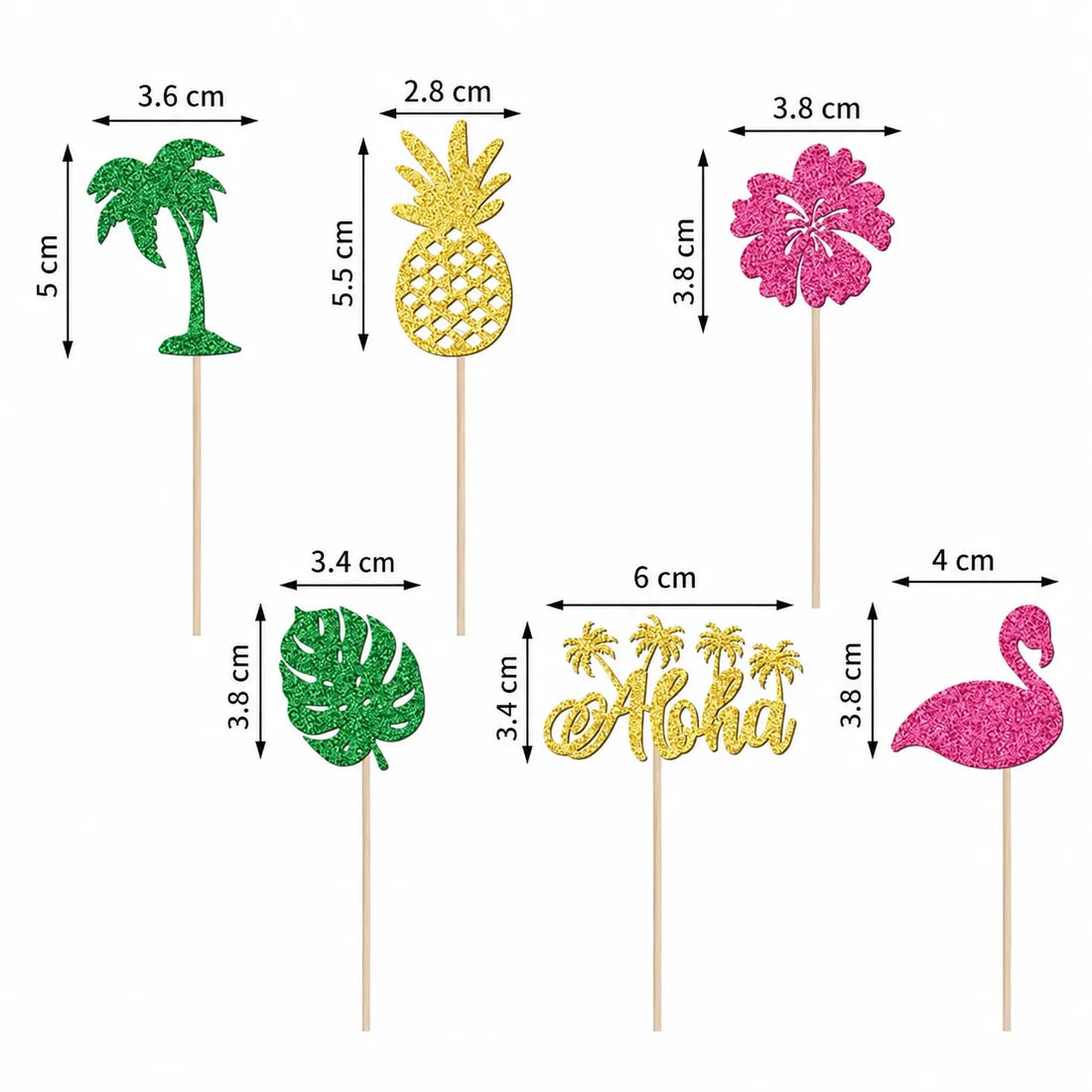 Cupcake Topper Tropical Durable