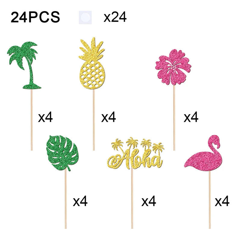 Cupcake Topper Tropical Résistant