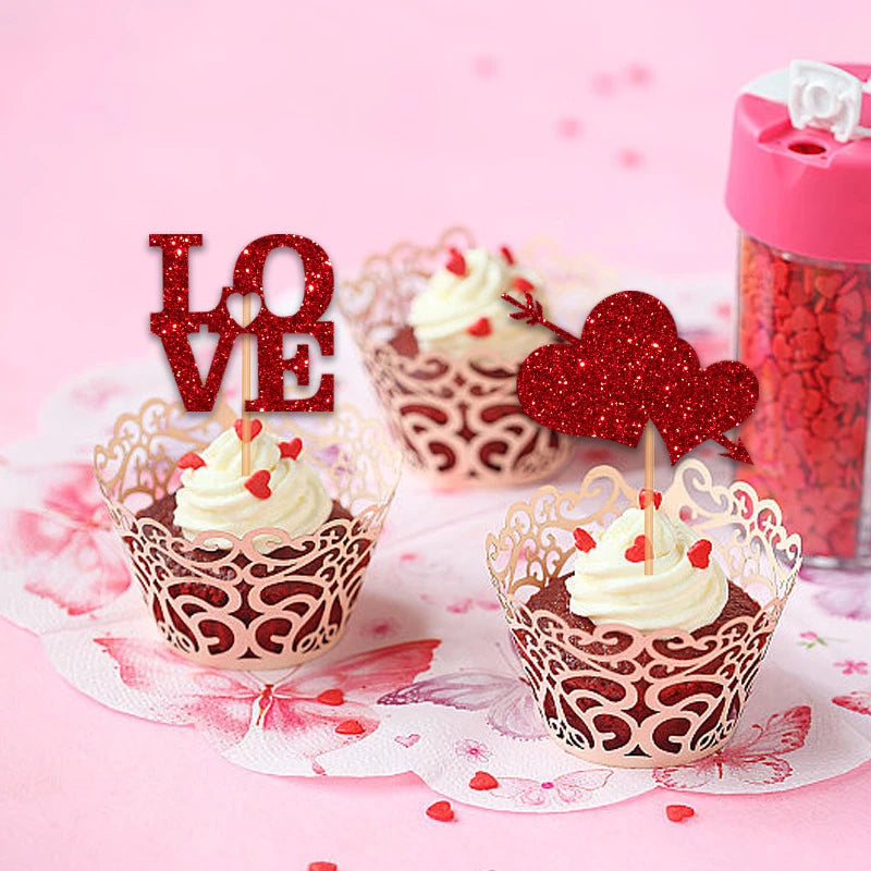 Cupcake Toppers Romantiques Unique