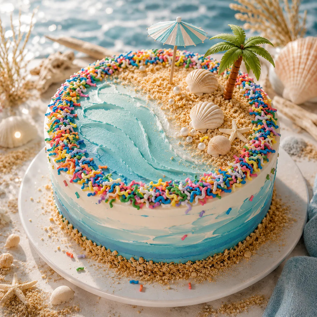 Déco Colorée Gâteau Vague