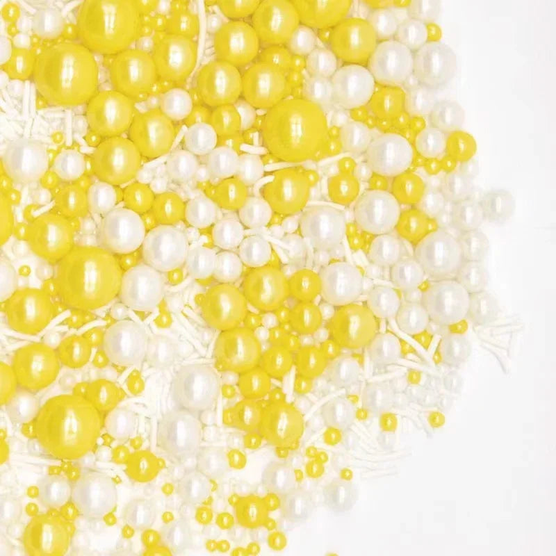 Déco Comestible Gâteau Blanc et Doré Minimaliste