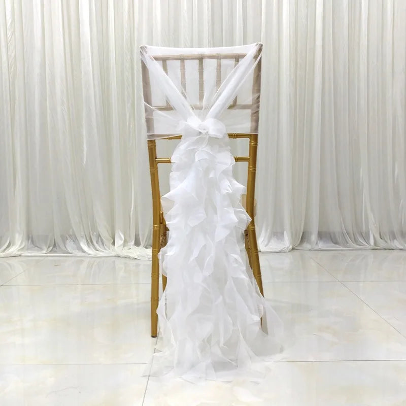 Déco de Chaise Romantique à Volants Chic