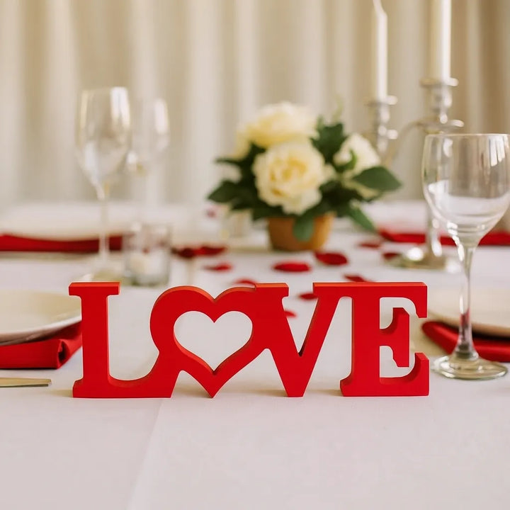 Déco de Table LOVE Rouge