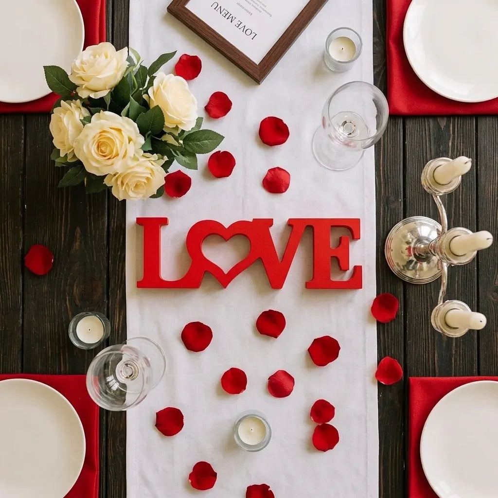 Déco de Table LOVE Rouge Chic