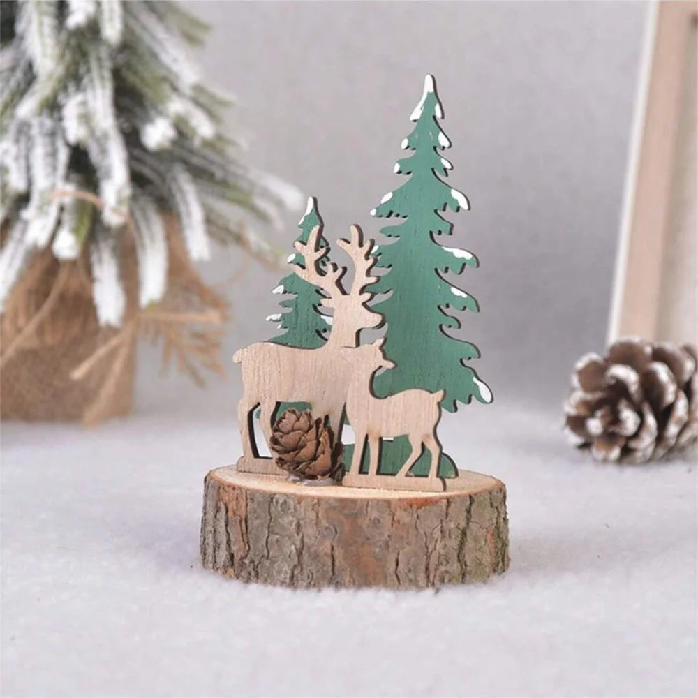 Déco de Table Sapin en Bois