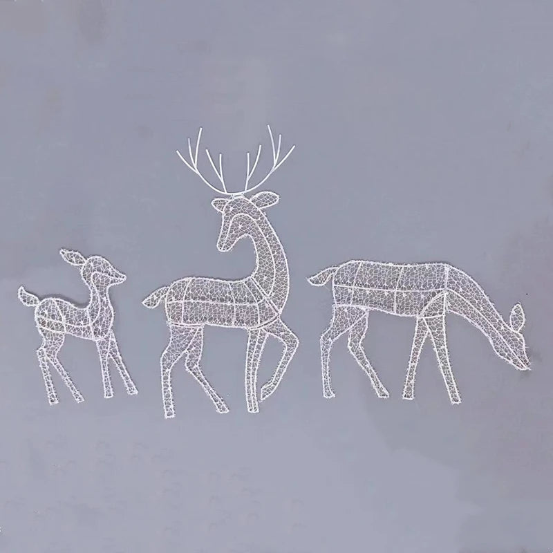 Déco Élans Lumineux en Fer chic
