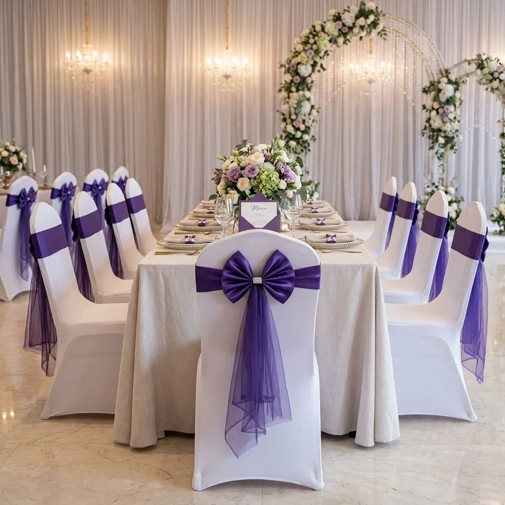 Déco nœud pour Chaise Violet Minimaliste