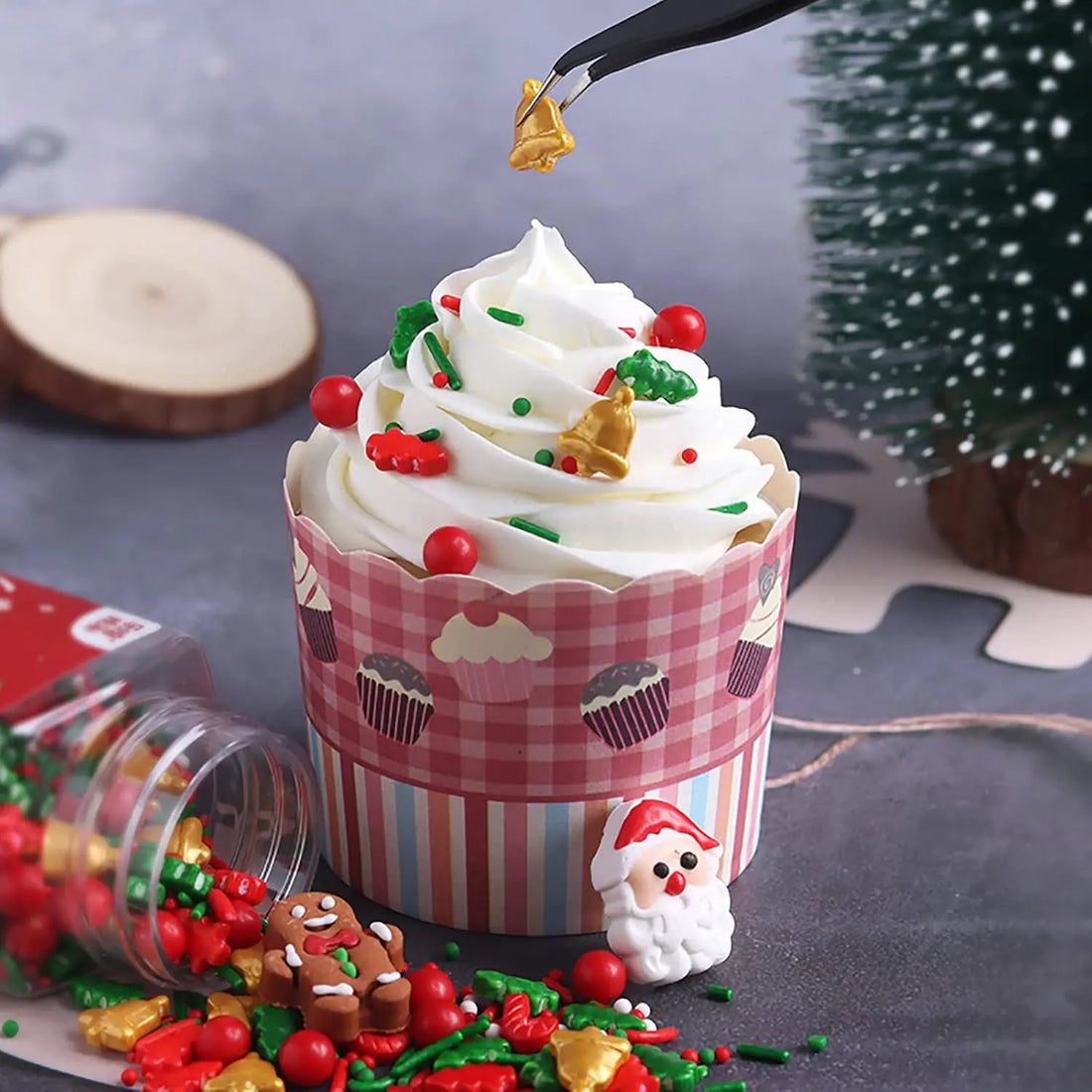 Décoration Gâteau Noël Gourmande