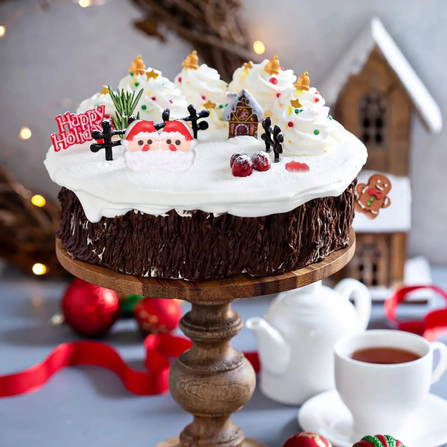 Décoration Gâteau Noël Sucré