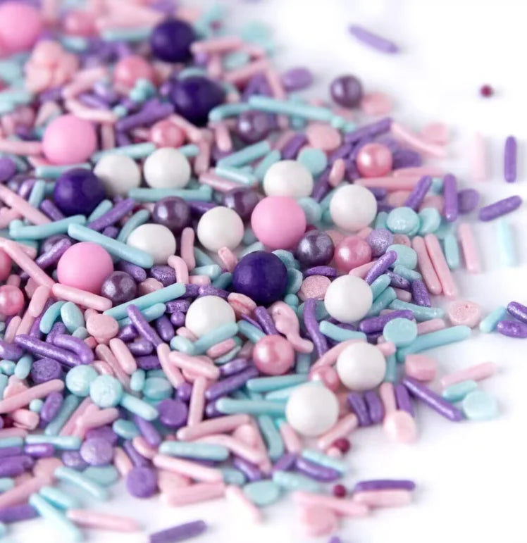 Décoration Gâteau Sucrée Rose et Violet Design