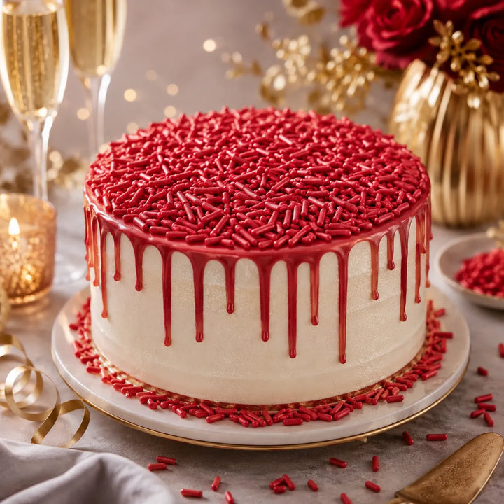 Décoration pour Gâteau Rouge Unique