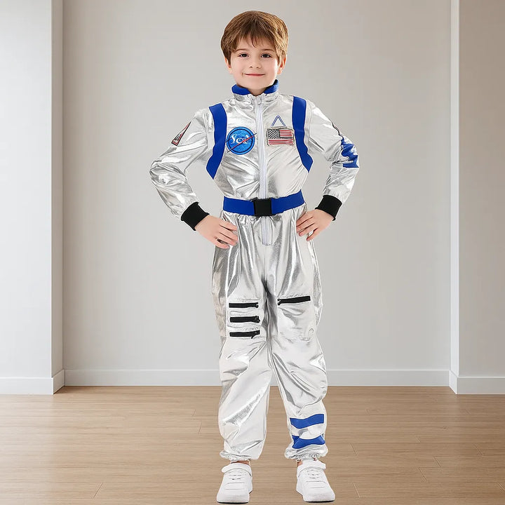Déguisement Astronaute Argenté et Bleu