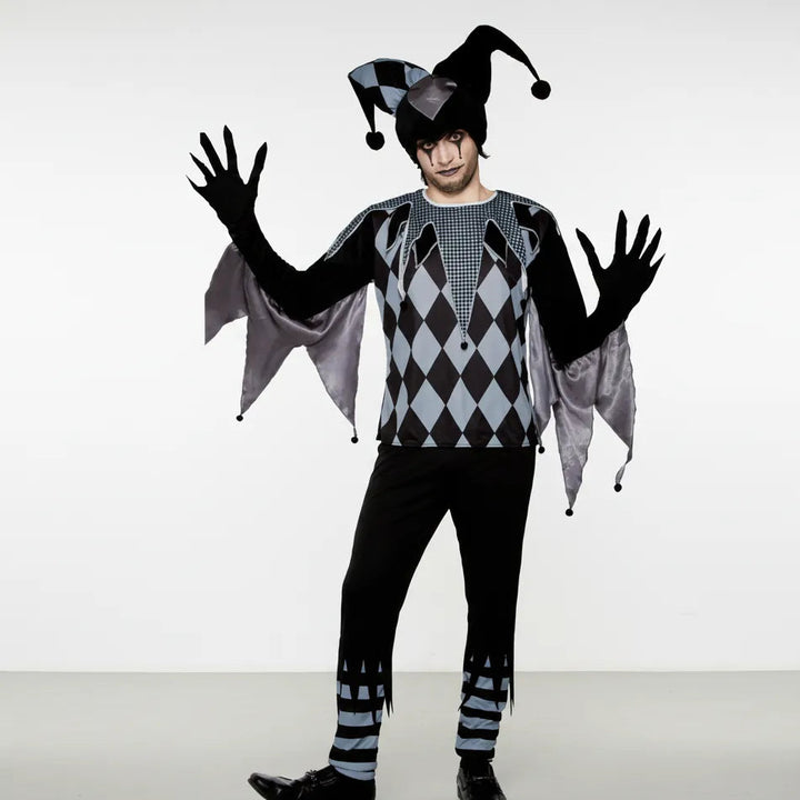 Déguisement Clown Arlequin Noir