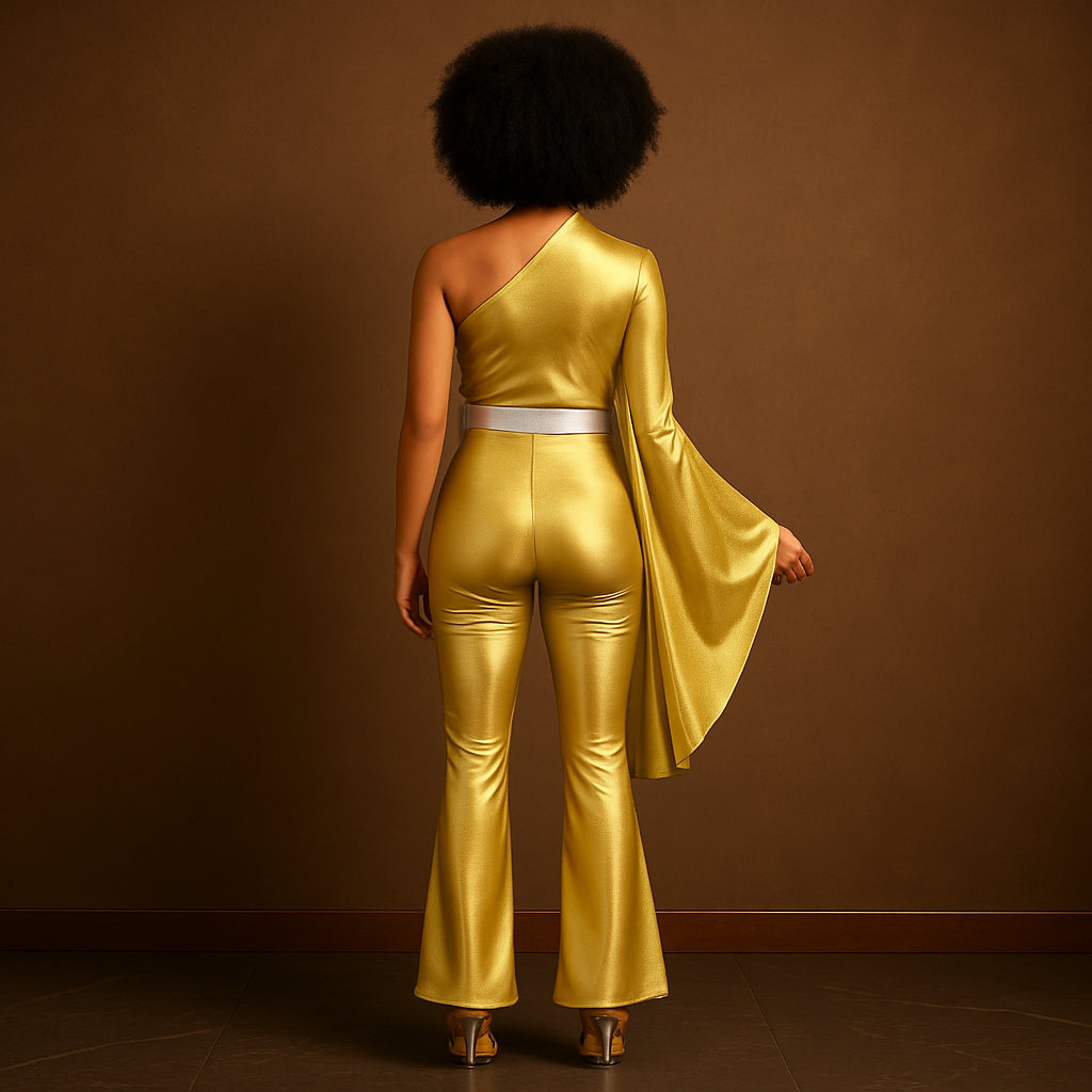 Déguisement Femme Disco Doré Confortable 