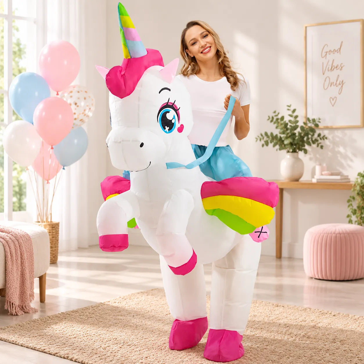 Déguisement Gonflable Licorne Femme Beau