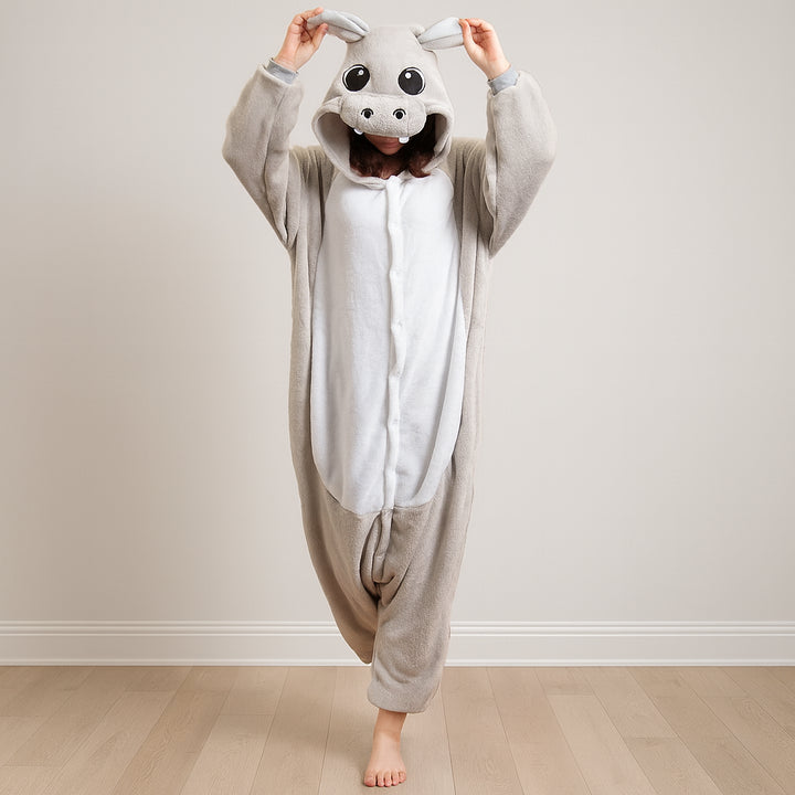 Déguisement Hippopotame Gris
