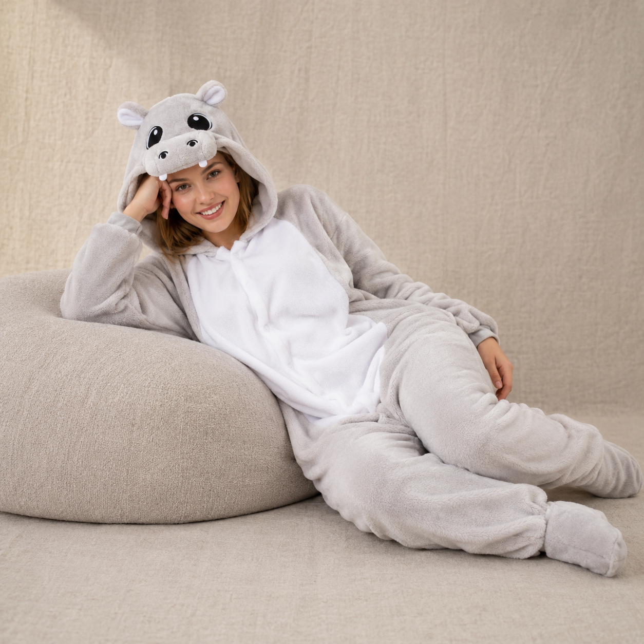 Déguisement Hippopotame Gris Cool
