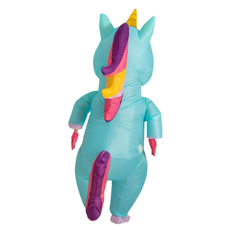 Déguisement Licorne Gonflable Bleu tendance